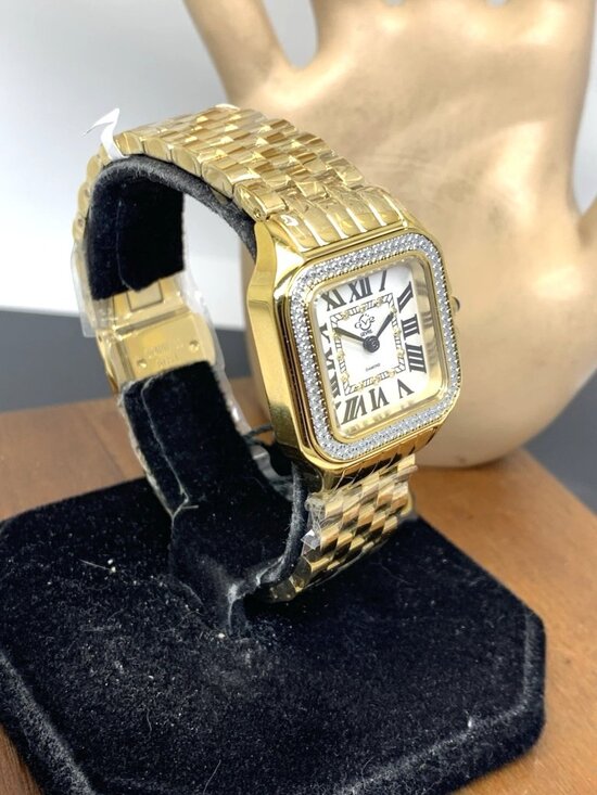 GV2 by Gevril Women\'s Watch 12112 Swiss Quartz Diamond Gold Tone Steel 27.5mm main image 7